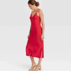 A new day red midi dress